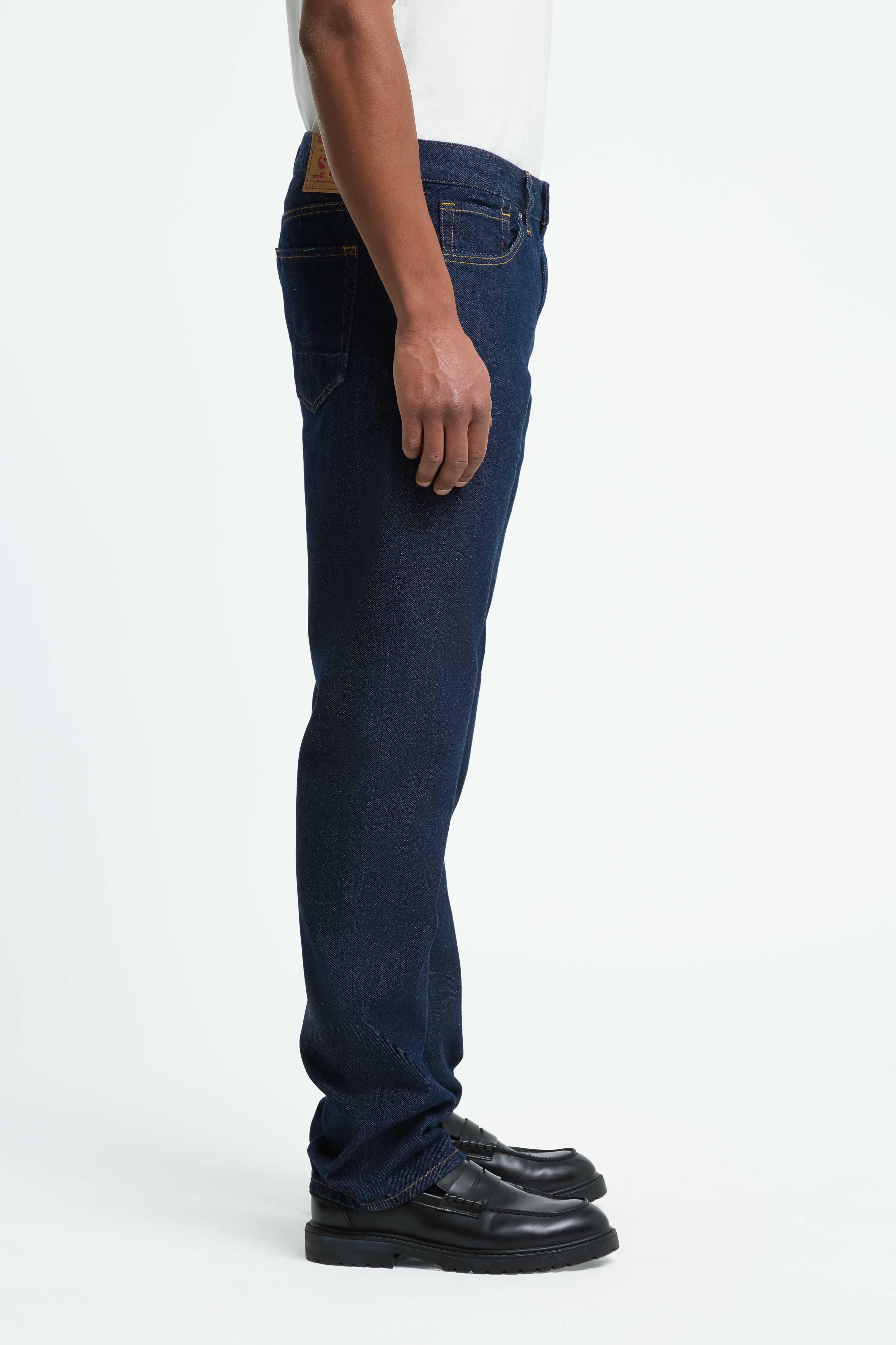 Kings of Indigo Natural Stretch Rinse Iskander Jeans Herren dunkelblau